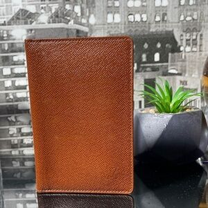 Authentic Louis Vuitton Tan Leather Card Holder